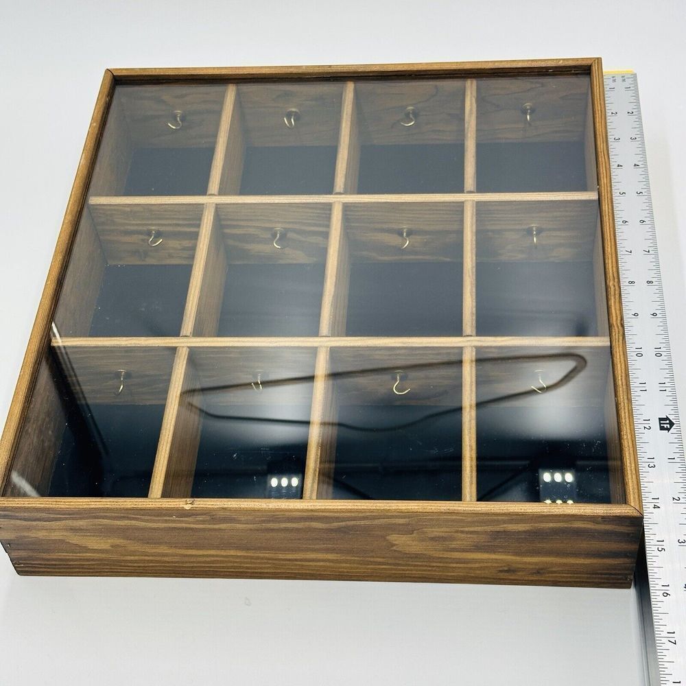 Tannery Lane Trinket Curio Glass Co Wooden Miniature Front Wall Ornament Hanging - Picture 5 of 15